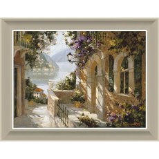 Como Cottage 116cm x 90cm Picture By Marilyn Simandle Beige Frame