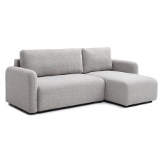 Tallin 3 Seater Sofa Bed With Chaise & Storage Fabric Natural Soft Boucle