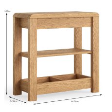Billie Side/Lamp Table With Shelf Oak Billie Side/Lamp Table With Shelf Oak