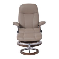 Consul Large Chair With Signature Base & Footstool Paloma Leather