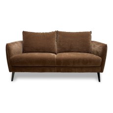 Basel 2 Seater Sofa Fabric Can 500 Caramel