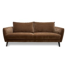 Basel 3 Seater Sofa Fabric Can 500 Caramel