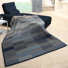Ombre Blocks Throw 140cm x 180cm Blue