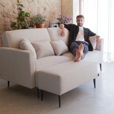 Moonap Monroe 3 Seater Sofa With Medium Footstool Limited Fabrics (Multiple Sizes)