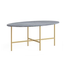 Marmora Oval Coffee Table Grey Mable & Gold