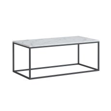 Marmora Rectangular Coffee Table White Marble & Grey