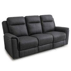 Fenton Electric Reclining 3 Seater Sofa Fabric Gunmetal Fenton Electric Reclining 3 Seater Sofa Fabric Gunmetal