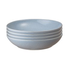 Sky Blue 4 Piece Pasta Bowl Set Sky Blue 4 Piece Pasta Bowl Set