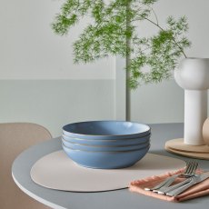 Sky Blue 4 Piece Pasta Bowl Set Sky Blue 4 Piece Pasta Bowl Set