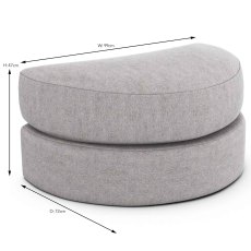 Caspian Cuddler Footstool Fabric A