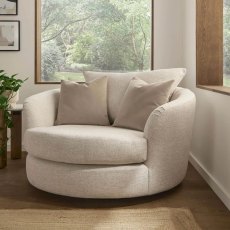 Caspian Midi Swivel Armchair Fabric A