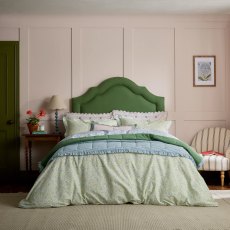 Trailing Ditsy Reversible Duvet Cover Set Green (Multiple Sizes)