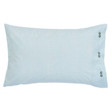Emira Standard Pillowcase Pair Soft Teal & Green Emira Standard Pillowcase Pair Soft Teal & Green