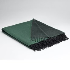 Supersoft Emerald Reversible Throw 145cm x 200cm Green & Charcoal