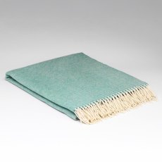 Supersoft Spearmint Herringbone Throw 145cm x 200cm Blue