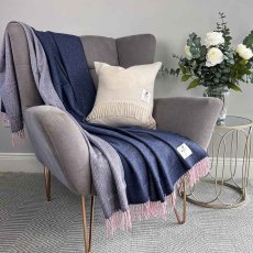 Supersoft Blueberry Crush Reversible Throw 145cm x 200cm Purple & Pink