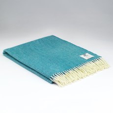 Supersoft Larkspur Herringbone Throw 145cm x 200cm Turquoise