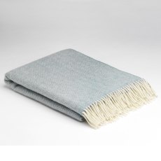 Heritage Seagreen Herringbone Throw 145cm x 200cm Green