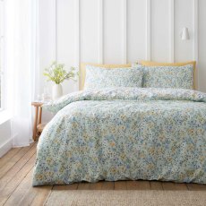 Ditsy Floral Reversible Duvet Cover Set Green (Multiple Sizes)