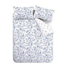 Thea Floral Reversible Duvet Cover Set Blue