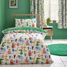 Animal Magic Reversible Single Duvet Cover Set Natural