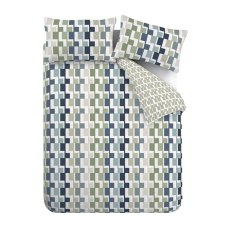 Bryson Reversible Duvet Cover Set Blue (Multiple Sizes)