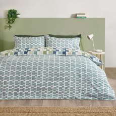 Bryson Reversible Duvet Cover Set Blue (Multiple Sizes)