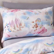 Candy Unicorn Reversible Duvet Cover Set Pink (Multiple Sizes)