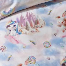 Candy Unicorn Reversible Duvet Cover Set Pink (Multiple Sizes)