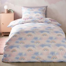 Candy Unicorn Reversible Single Duvet Cover Set Pink