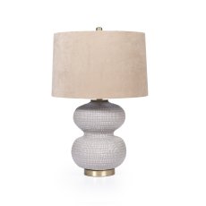 Lara Table Lamp Off White Base With Beige Linen Shade Lara Table Lamp Off White Base With Beige Linen Shade