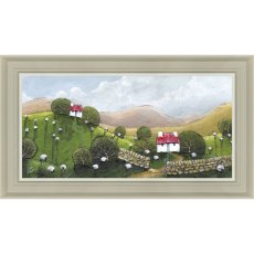 Neighbourhood Crofts 70cm x 40cm Picture By Geoff Beckett Grey Frame