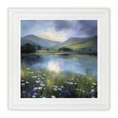 The Waters Edge II 61cm x 61cm Picture By Simon Hartley White Frame