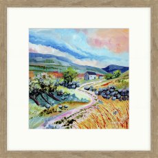 Footpath to the Barn 32cm x 32cm Picture By Julia Rigby Wooden Frame