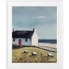 The Red Door 49cm x 59cm Picture By Jack Barclay White Frame