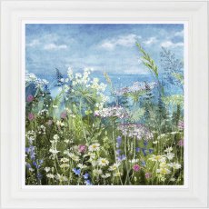 Seaside Bloom II 61cm x 61cm Picture By Charlotte Oakley White Frame