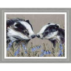 Billy and Belle 45cm x 35cm Picture By Nicola Jane Rowles Grey Frame