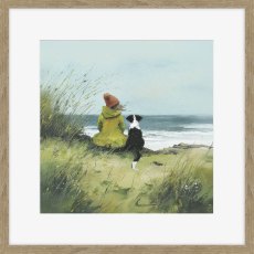 Coastal Companions 42cm x 42cm Picture By Lucy Hart Wooden Frame
