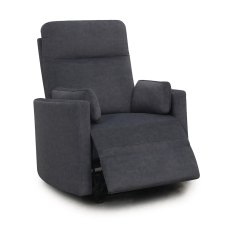 Ancelle Swivel & Rocking Reclining Armchair Fabric Grey Ancelle Swivel & Rocking Reclining Armchair Fabric Grey