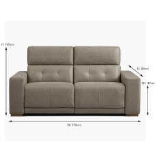 Mayca 2 Seater Sofa With Adjustable Headrest Fabric Cat 2