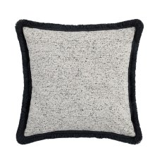 Yara Cushion with Fringe 45cm x 45cm Natural/Black
