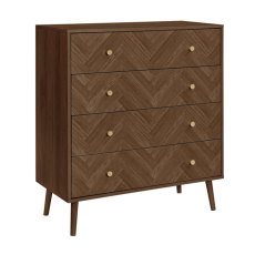 Halfden 4 Drawer Chest of Drawers Walnut