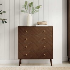 Halfden 4 Drawer Chest of Drawers Walnut