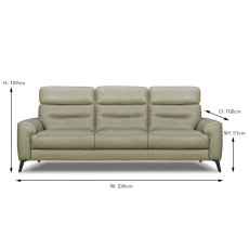 Port Douglas 3.5 Seater Sofa With 3 Seat Cushions Leather Category 15 (S)