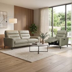 Port Douglas Electric Reclining Armchair with Adjustable Headrest Leather Category 15 (S)