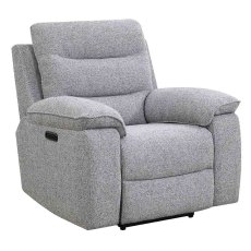Anton Electric Reclining Armchair Fabric Silver