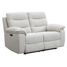 Anton 2 Seater Sofa Electric Reclining Fabric Cream