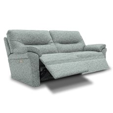 Seattle Electric Reclining 2.5 Seater Sofa With USB Port Fabric B