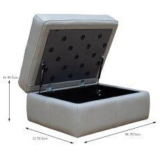 Seattle Storage Footstool Fabric B