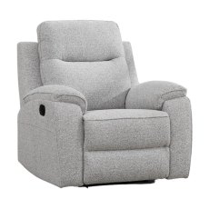 Salzburg Manual Reclining Armchair Fabric Light Grey Salzburg Manual Reclining Armchair Fabric Light Grey
